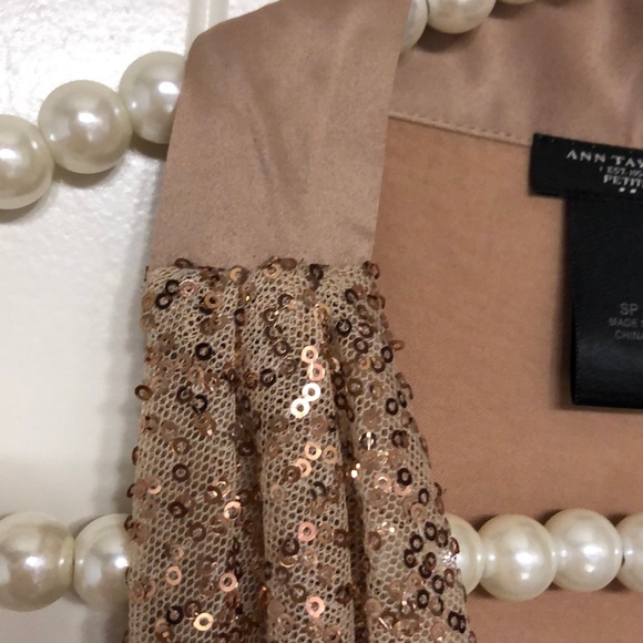 Ann Taylor Rose Gold sequin halter blouse - Picture 7 of 7